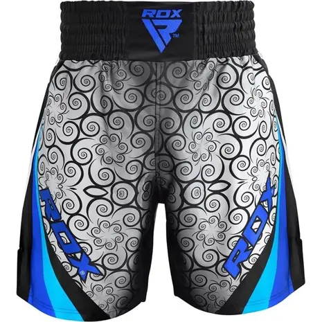 RDX Sports BSS Boxing Training Shorts Satin R2 - Blauw