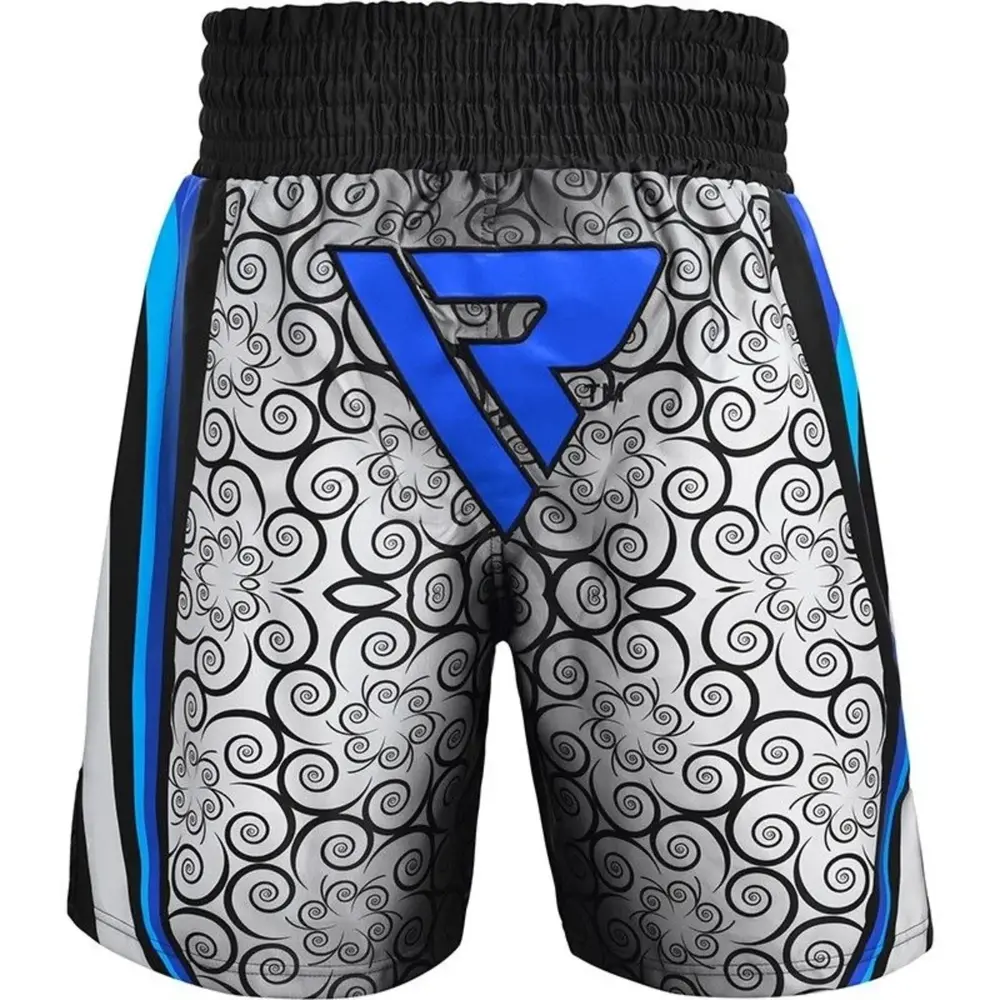 RDX Sports BSS Boxing Training Shorts Satin R2 - Blauw