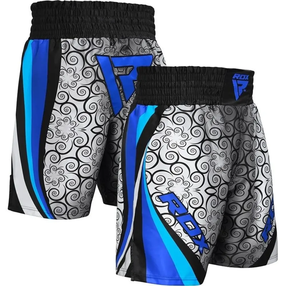 RDX Sports BSS Boxing Training Shorts Satin R2 - Blauw