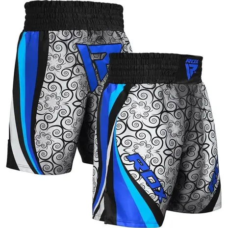 RDX Sports BSS Boxing Training Shorts Satin R2 - Blauw