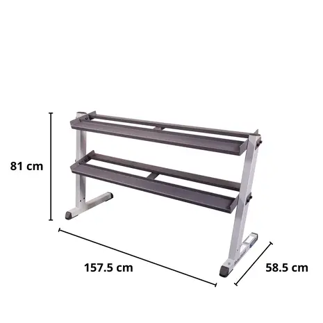 Body-Solid 3-Laags Dumbbellrek met uitbreidbare opslag – GDR60