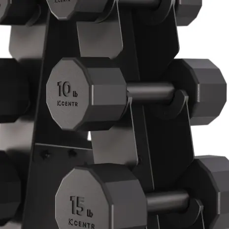 Centr Dumbbell Tower met 12-delige dumbbellset (4 - 14 kg) Centr Dumbbell Tower met 12-delige dumbbellset (4 - 14 kg)