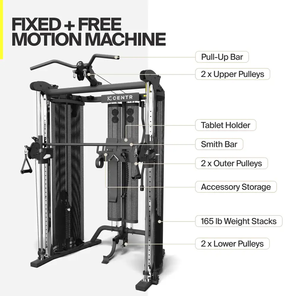 Inspire SF6 Home Gym Functional Trainer with Selectorized Smith Bar