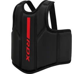 RDX Sports BORSTBESCHERMER F6 MAT ZWART met ROOD