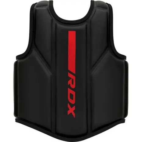 RDX Sports BORSTBESCHERMER F6 MAT ZWART met ROOD