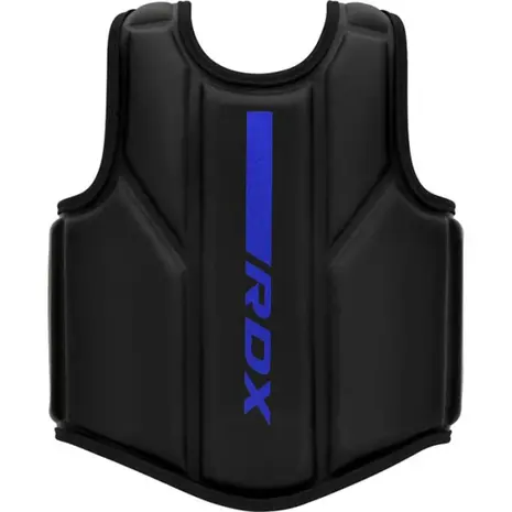 RDX Sports BORSTBESCHERMER F6 MAT ZWART met BLAUW