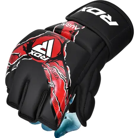 RDX Sports Grappling Gloves Aura F17 Zwart Met Rood