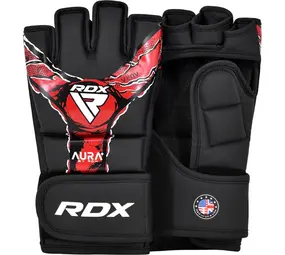 RDX Sports Grappling Gloves Aura F17 Zwart Met Rood