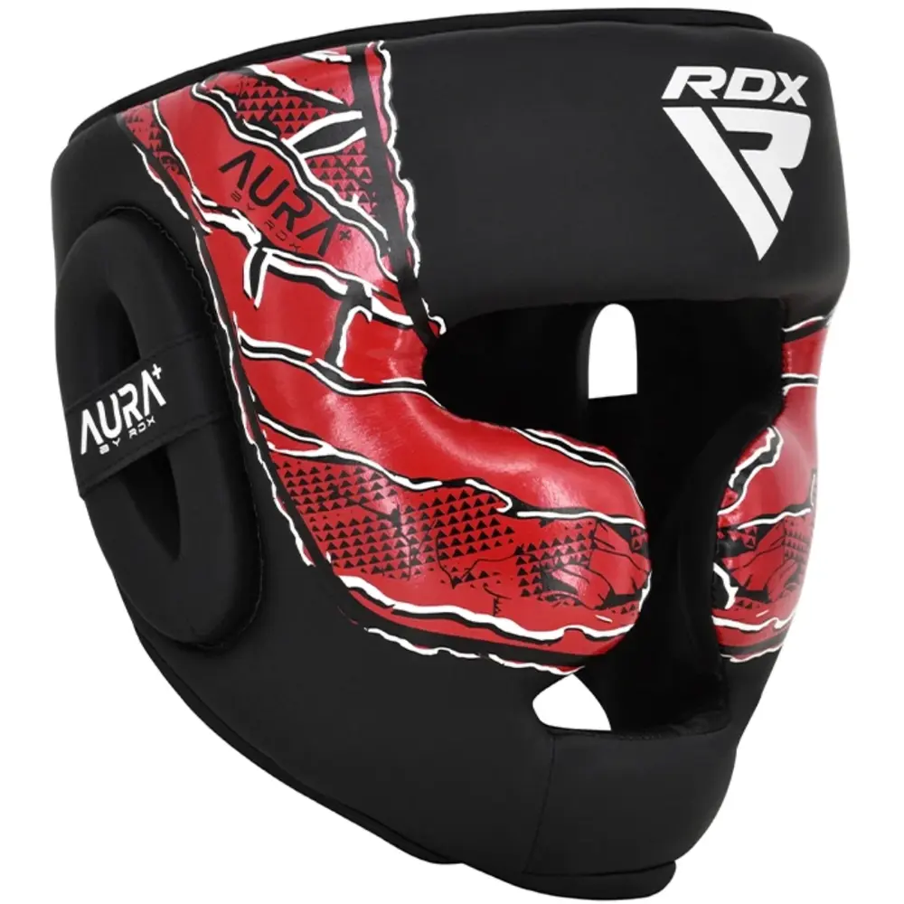 RDX Sports Hoofdbeschermer Aura F17 Zwart Met Rood