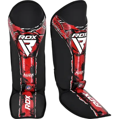 RDX Sports Scheen-Wreefbeschermer Aura F17 Zwart Met Rood
