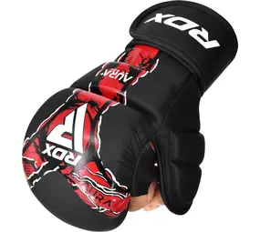 RDX Sports Grappling Gloves Shooter Aura F17 Zwart Met Rood