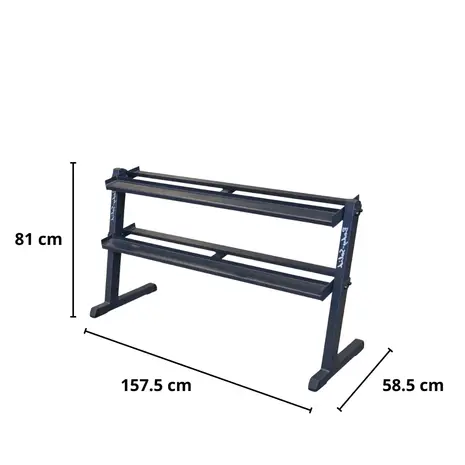 Body-Solid 3-Laags Dumbbellrek met uitbreidbare opslag – GDR60B