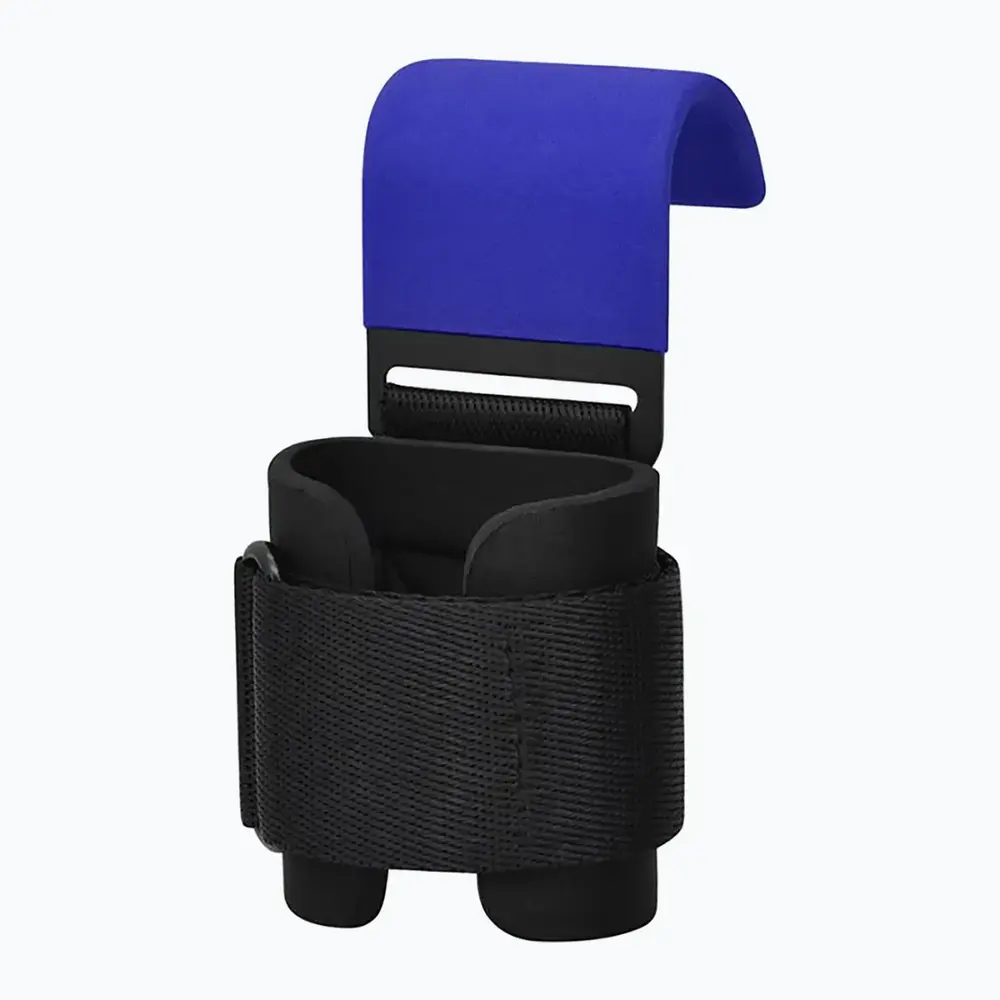 RDX Sports W5 Gel Lifting Hook Straps Met Grip Blauw