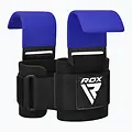 RDX Sports W5 Gel Lifting Hook Straps Met Grip Blauw