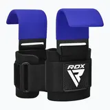 RDX Sports W5 Gel Lifting Hook Straps Met Grip Blauw RDX Sports W5 Gel Lifting Hook Straps Met Grip Blauw