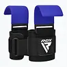 RDX Sports W5 Gel Lifting Hook Straps Met Grip Blauw