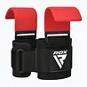 RDX Sports W5 Gel Lifting Hook Straps Met Grip Rood