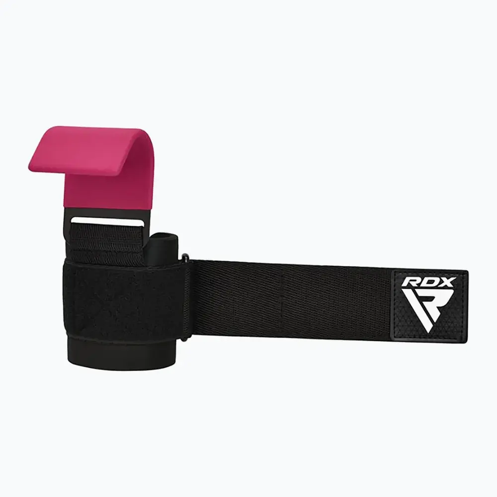 RDX Sports W5 Gel Lifting Hook Straps Met Grip Roze