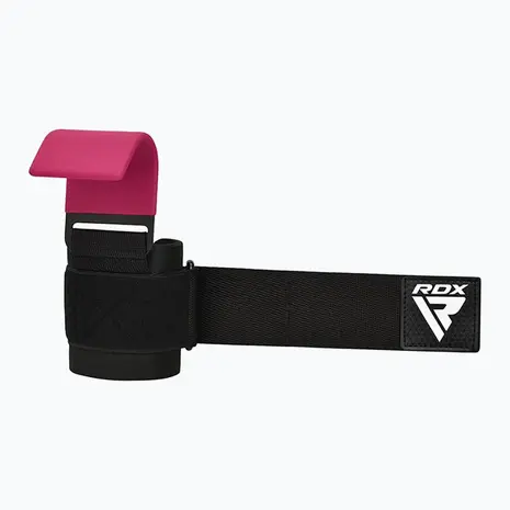 RDX Sports W5 Gel Lifting Hook Straps Met Grip Roze