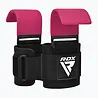 RDX Sports W5 Gel Lifting Hook Straps Met Grip Roze