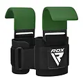 RDX Sports W5 Gel Lifting Hook Straps Plus Met Grip Groen