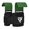 RDX Sports W5 Gel Lifting Hook Straps Plus Met Grip Groen