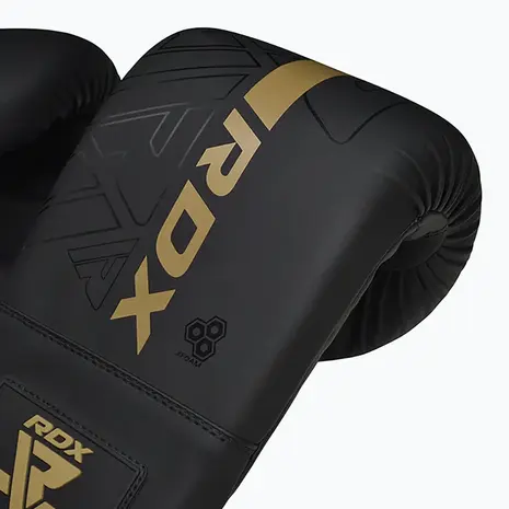 RDX Sports Boxing Bag Mitts F6 Matzwart Met Goud
