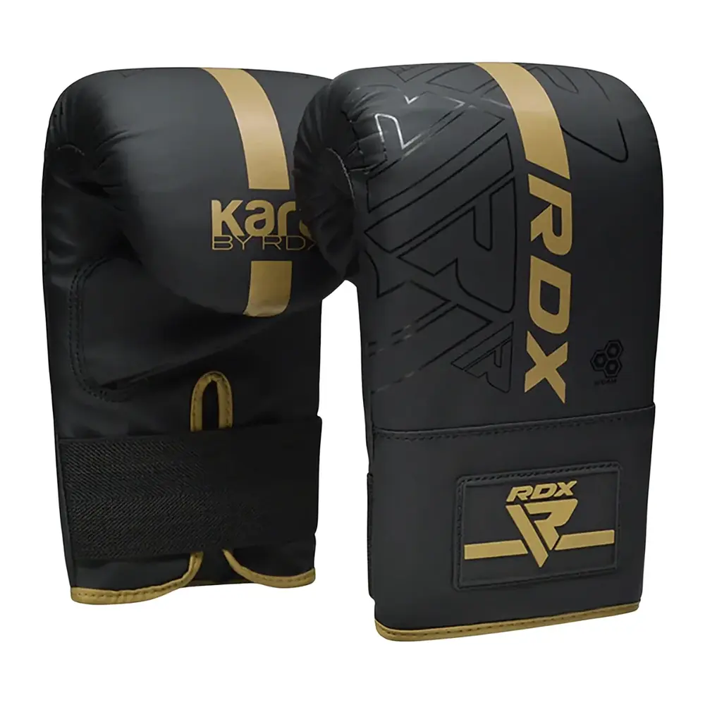 RDX Sports Boxing Bag Mitts F6 Matzwart Met Goud