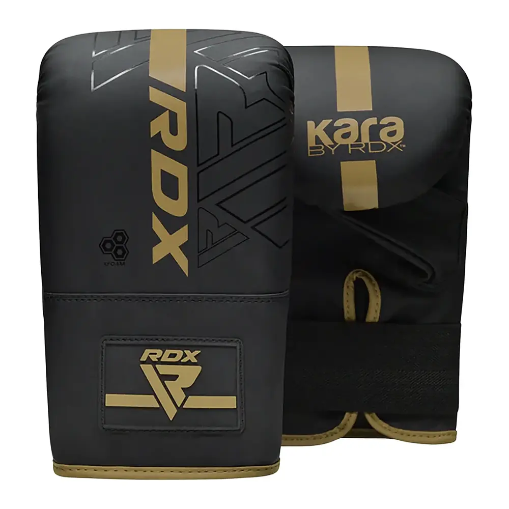 RDX Sports Boxing Bag Mitts F6 Matzwart Met Goud