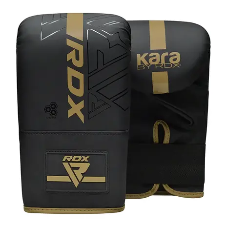 RDX Sports Boxing Bag Mitts F6 Matzwart Met Goud