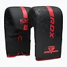 RDX Sports Boxing Bag Mitts F6 Matzwart Met Rood