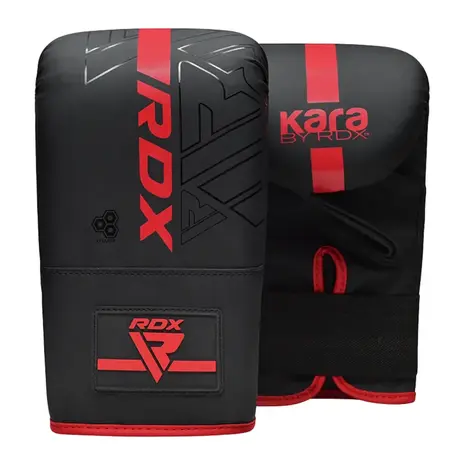 RDX Sports Boxing Bag Mitts F6 Matzwart Met Rood