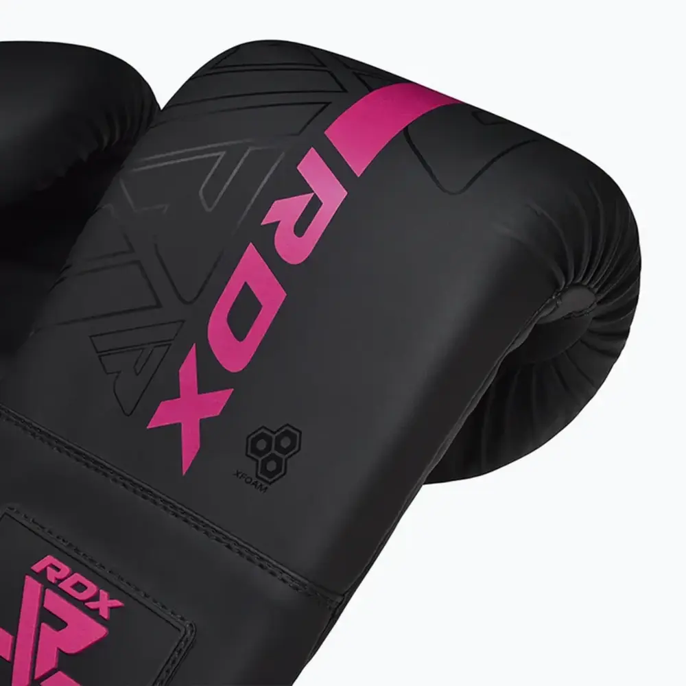 RDX Sports Boxing Bag Mitts F6 Matzwart Met Roze