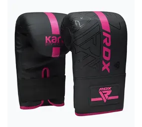RDX Sports Boxing Bag Mitts F6 Matzwart Met Roze