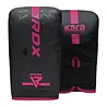 RDX Sports Boxing Bag Mitts F6 Matzwart Met Roze