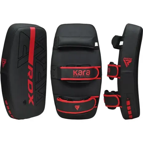 RDX Sports F6 Kara Thai Arm Pad Matzwart Met Rood