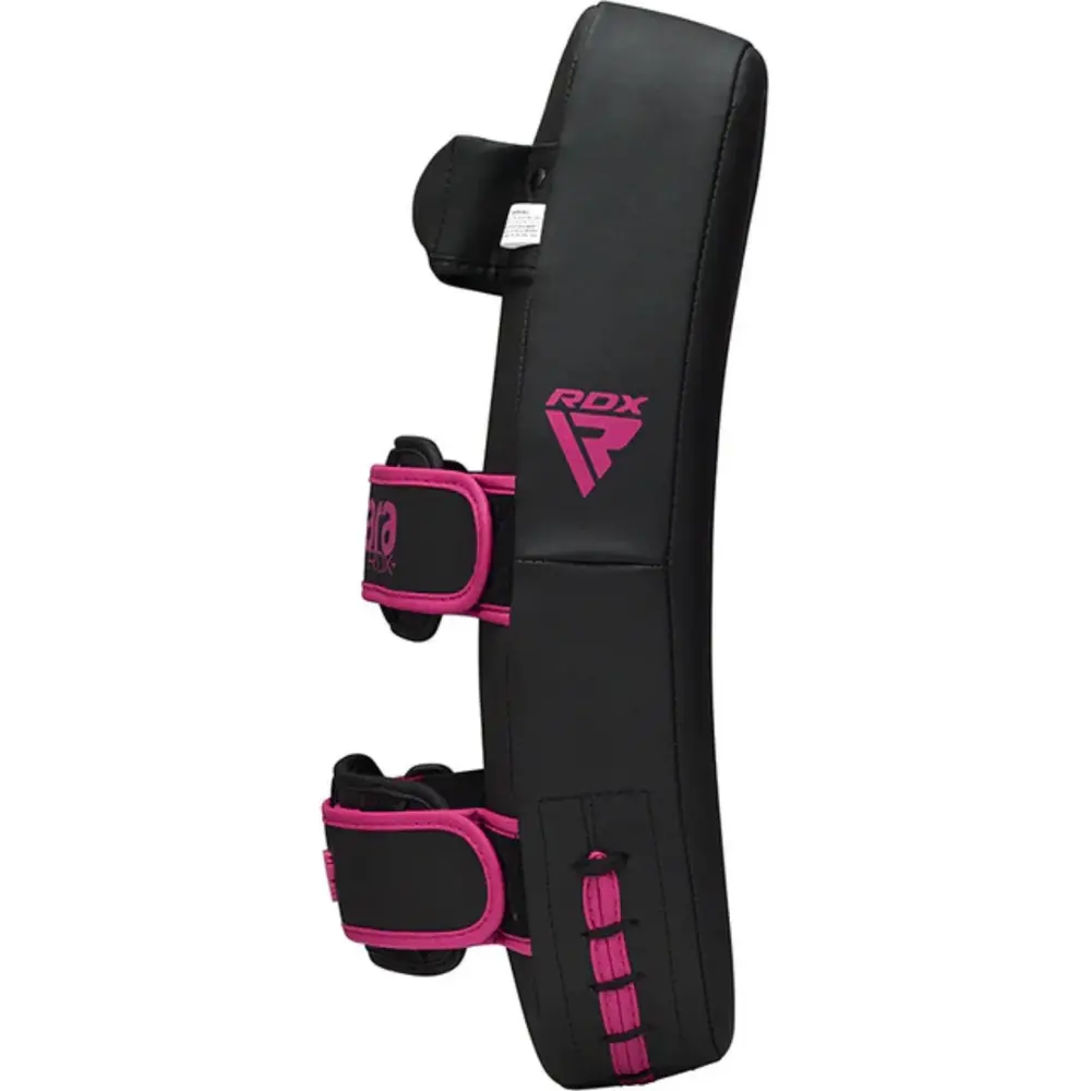 RDX Sports F6 Kara Thai Arm Pad Matzwart Met Roze RDX Sports F6 Kara Thai Arm Pad Matzwart Met Roze