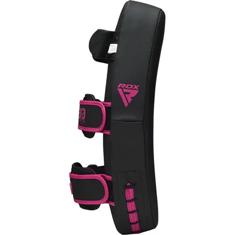 RDX Sports F6 Kara Thai Arm Pad Matzwart Met Roze RDX Sports F6 Kara Thai Arm Pad Matzwart Met Roze