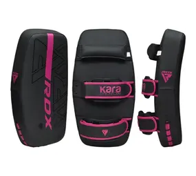 RDX Sports F6 Kara Thai Arm Pad Matzwart Met Roze RDX Sports F6 Kara Thai Arm Pad Matzwart Met Roze