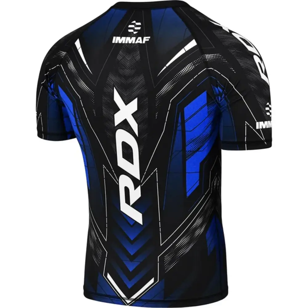 RDX Sports IMMAF Half Sleeve Compression Shirt Blauw