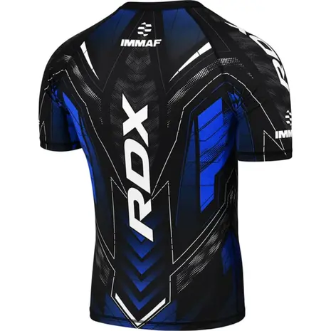 RDX Sports IMMAF Half Sleeve Compression Shirt Blauw