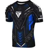 RDX Sports IMMAF Half Sleeve Compression Shirt Blauw RDX Sports IMMAF Half Sleeve Compression Shirt Blauw