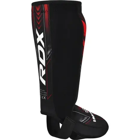 RDX Sports IMMAF Neopreen Scheenbeen-Wreefbeschermers Rood