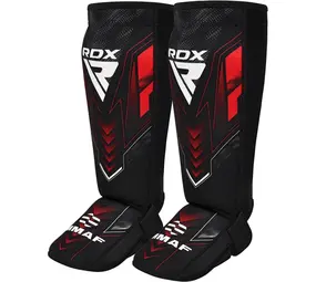 RDX Sports IMMAF Neopreen Scheenbeen-Wreefbeschermers Rood