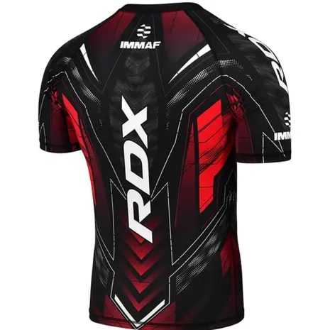 RDX Sports IMMAF Half Sleeve Compression Shirt Rood