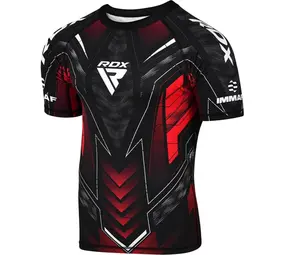 RDX Sports IMMAF Half Sleeve Compression Shirt Rood