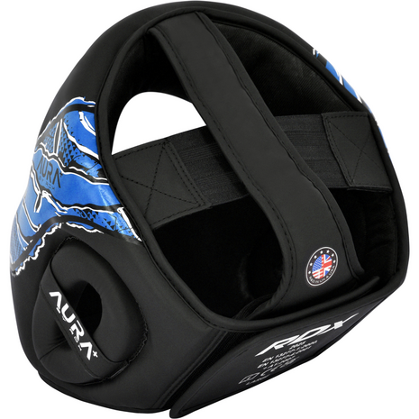 RDX Sports Hoofdbeschermer Aura F17 Zwart met Blauw