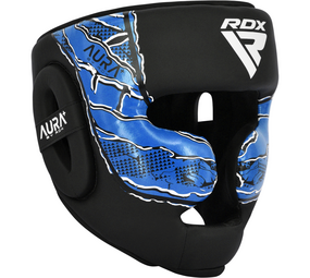 RDX Sports Hoofdbeschermer Aura F17 Zwart met Blauw