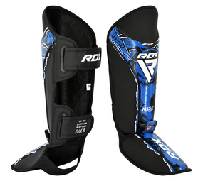 RDX Sports Scheen-Wreefbeschermer Aura F17 Zwart met Blauw