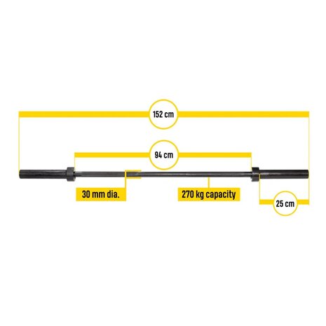Body-Solid Olympische Halterstang 150 Cm Chroom Body-Solid Olympische Halterstang 150 Cm Chroom